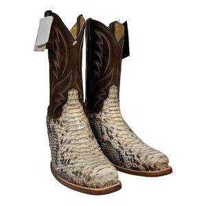 Men's Exotic Genuine Python Snake-skin Western Boots